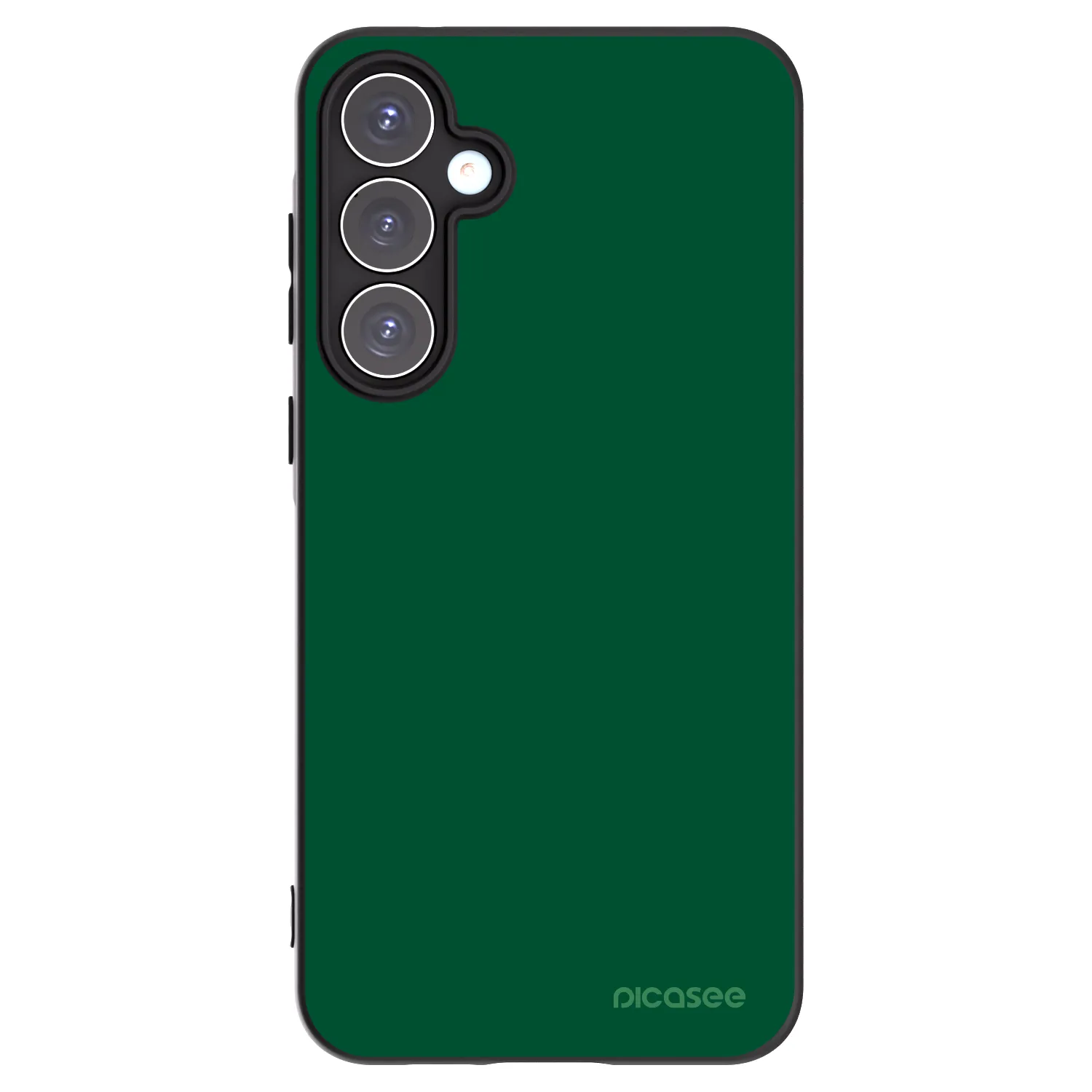 Picasee Samsung Galaxy A55 5G A556B Hülle - Schwarzes Silikon - Green Gleam