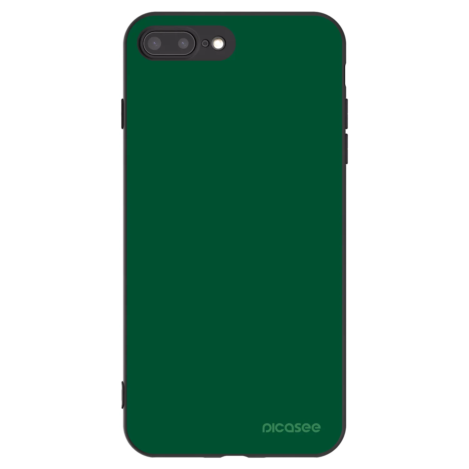 Picasee Apple iPhone 8 Plus Hülle - Schwarzes Silikon - Green Gleam
