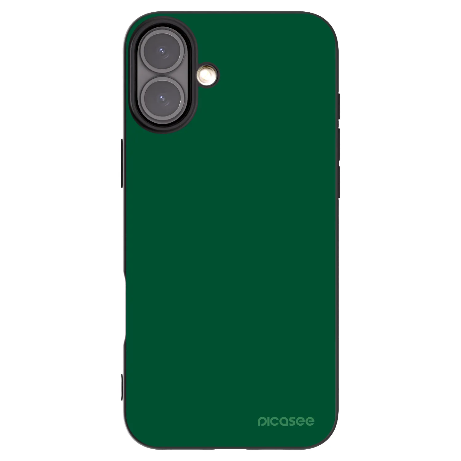 Picasee Apple iPhone 16 Plus Hülle - Schwarzes Silikon - Green Gleam