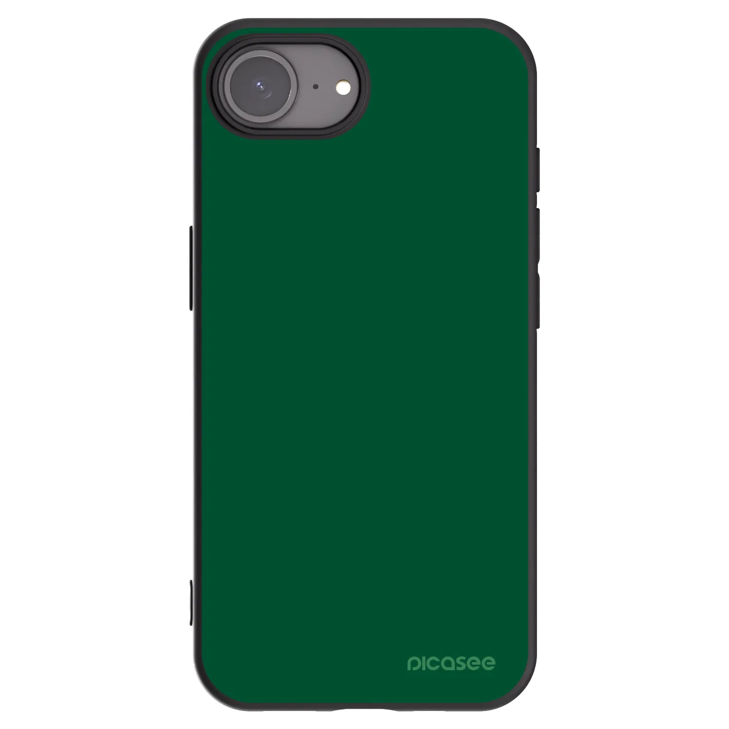 Picasee Apple iPhone 16e Hülle - Schwarzes Silikon - Green Gleam