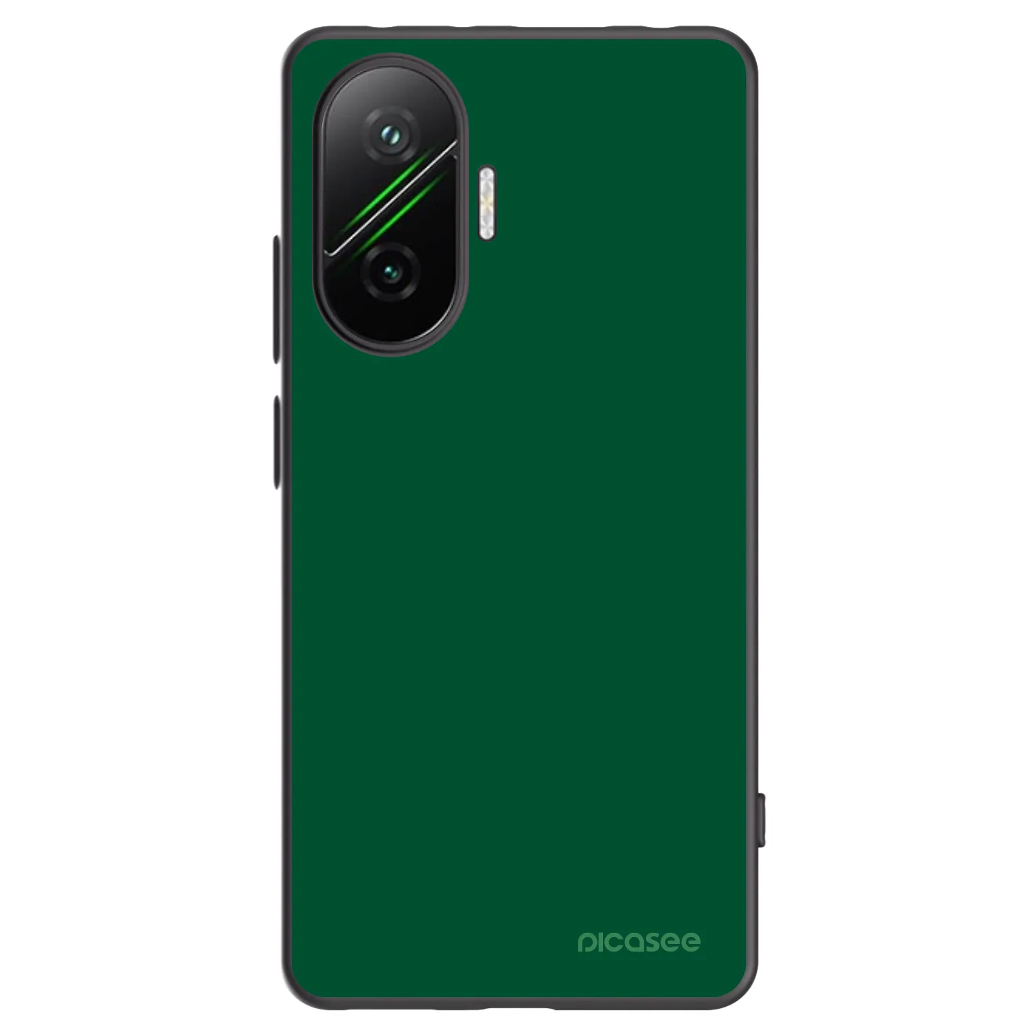 Picasee Xiaomi Poco F7 Pro 5G Hülle - Schwarzes Silikon - Green Gleam