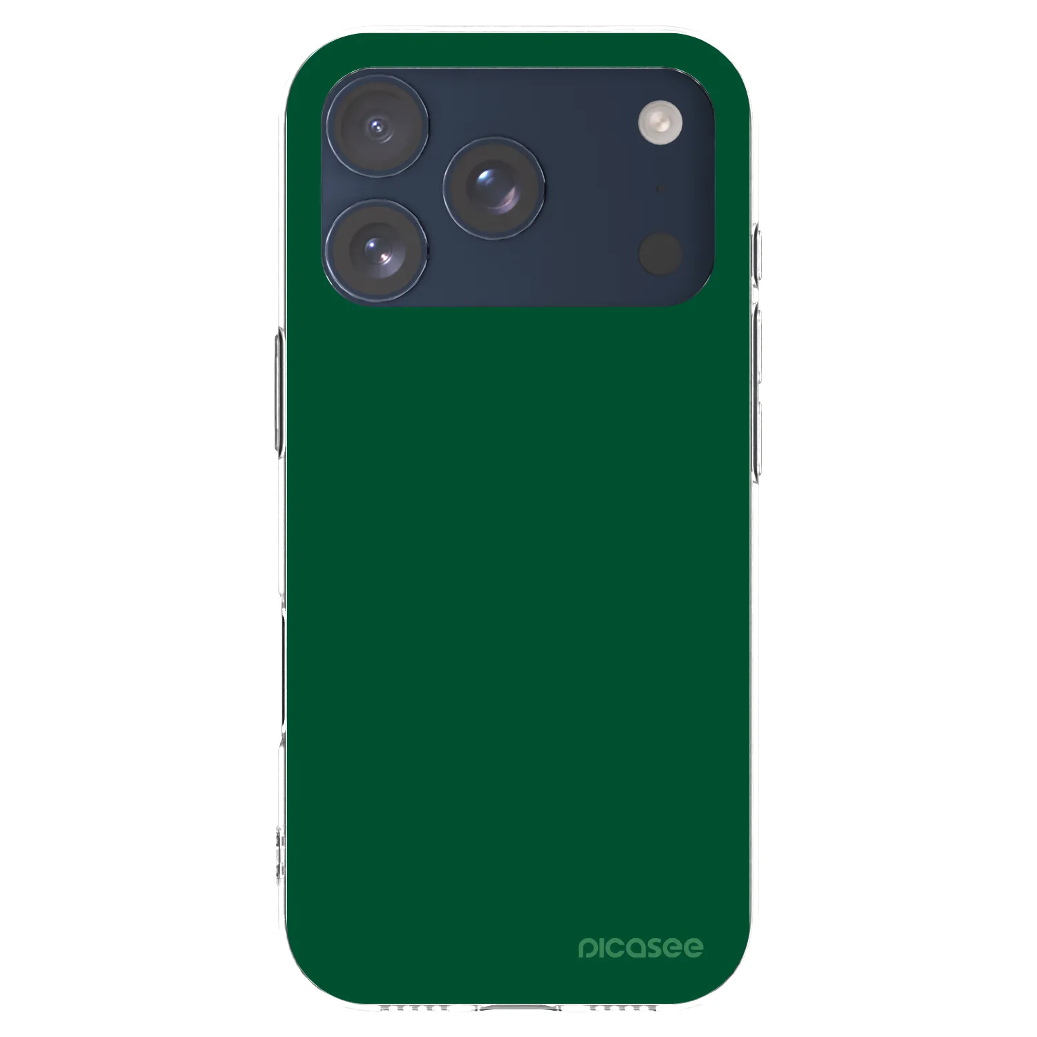 Picasee Apple iPhone 17 Pro Hülle - Transparentes Silikon - Green Gleam
