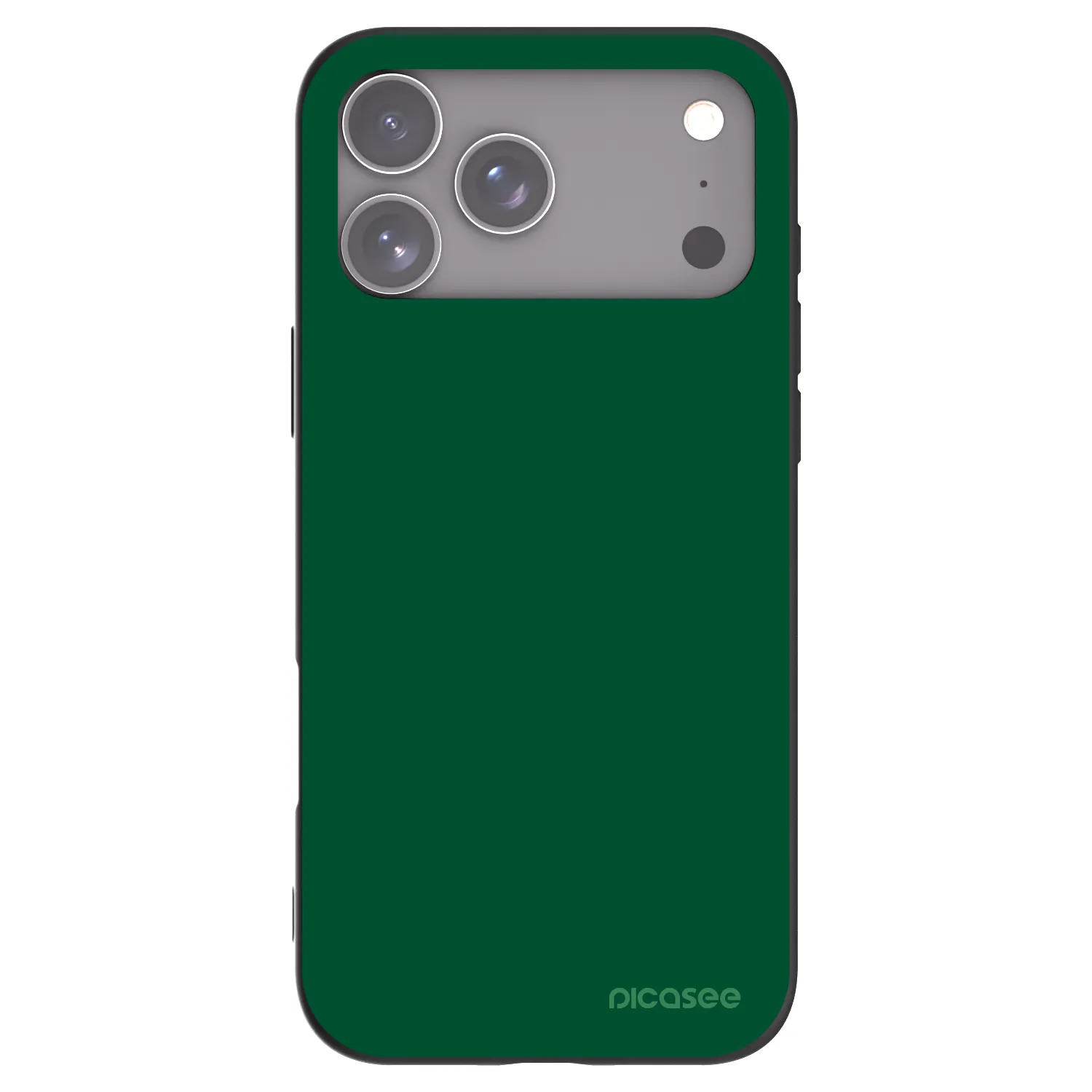 Picasee Apple iPhone 17 Pro Max Hülle - Schwarzes Silikon - Green Gleam