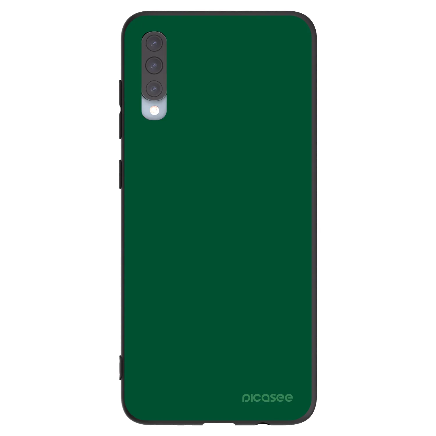 Picasee Samsung Galaxy A70 A705F Hülle - Schwarzes Silikon - Green Gleam