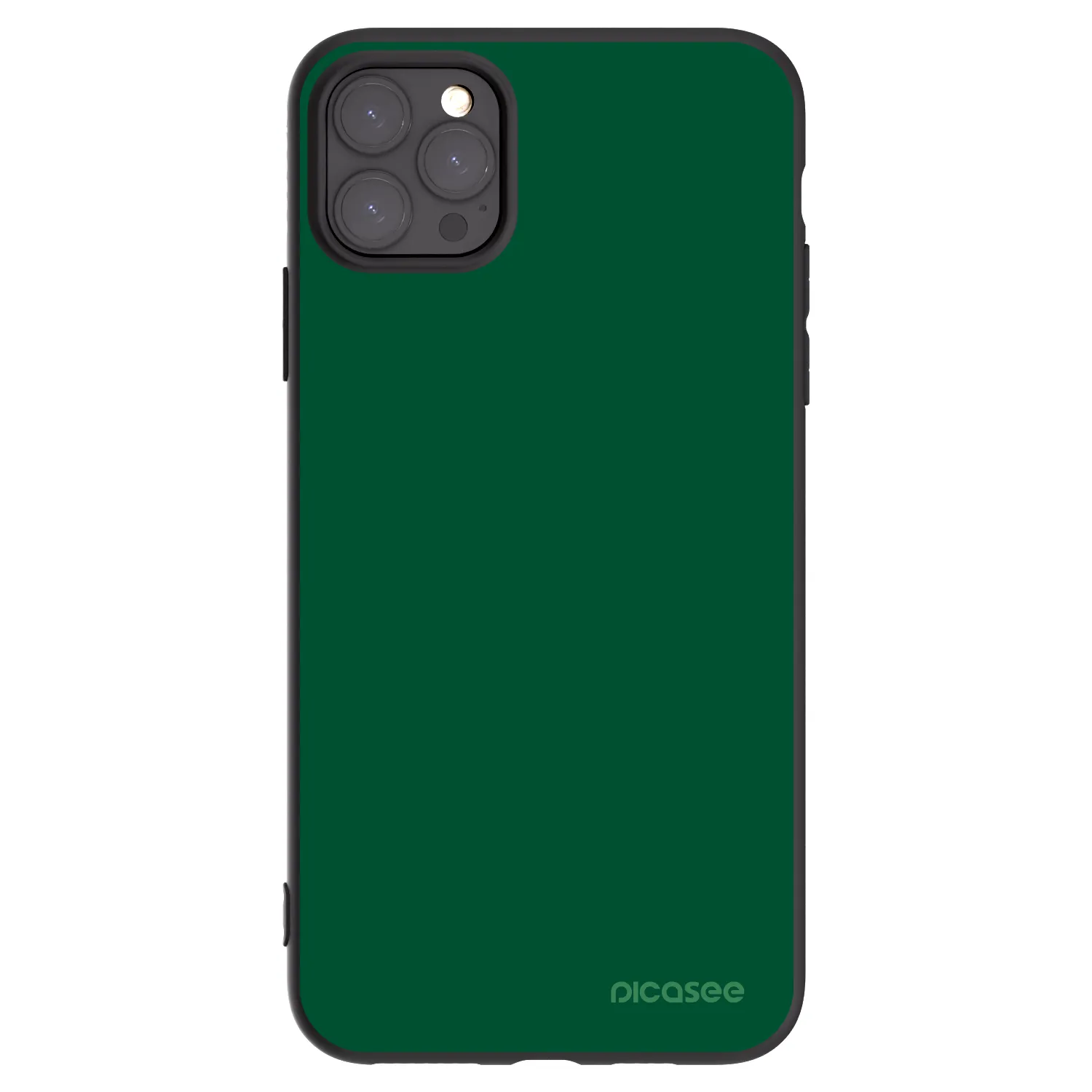 Picasee Apple iPhone 11 Pro Max Hülle - Schwarzes Silikon - Green Gleam