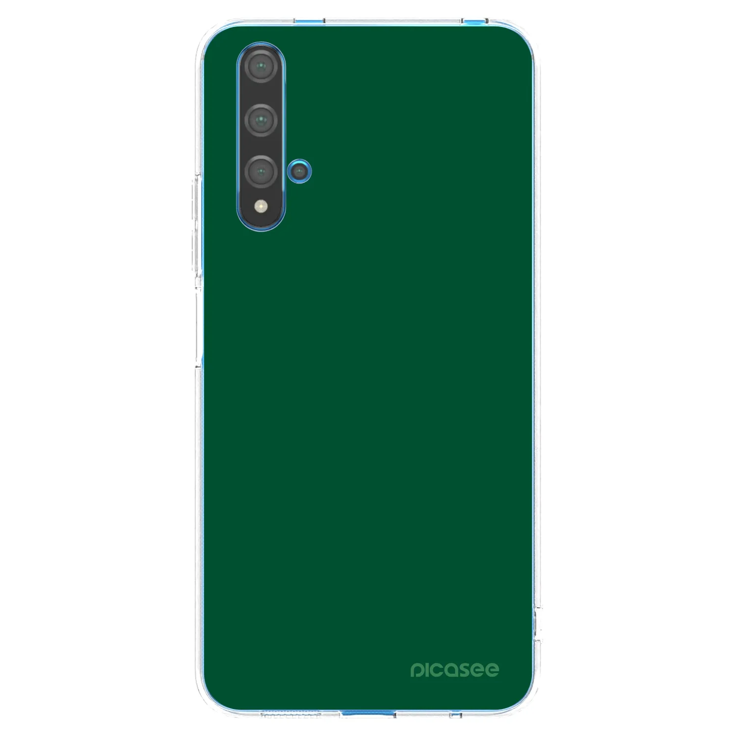 Picasee Huawei Nova 5T Hülle - Transparentes Silikon - Green Gleam