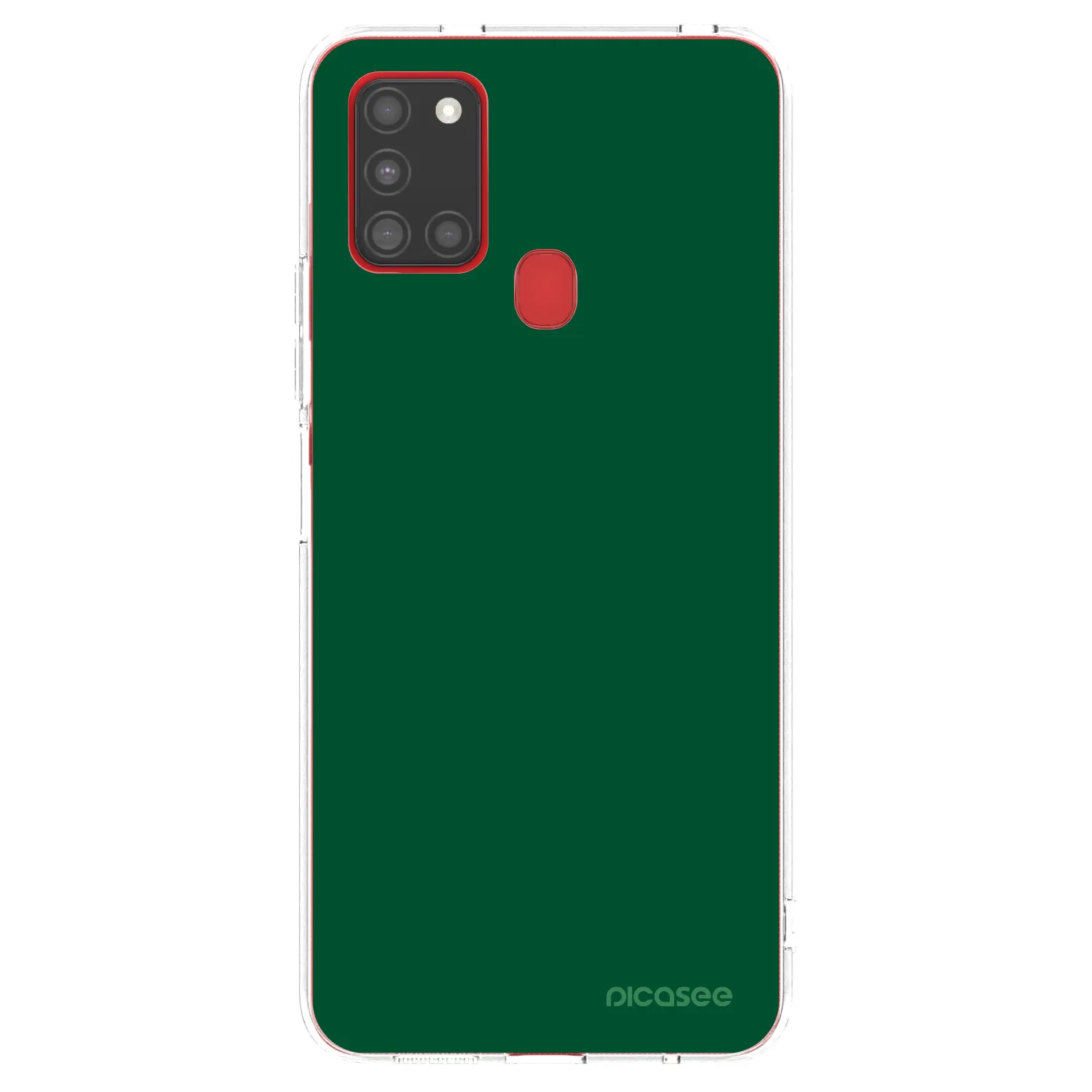 Picasee Samsung Galaxy A21s Hülle - Transparentes Silikon - Green Gleam
