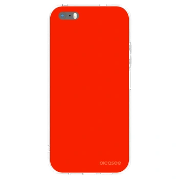 Picasee Apple iPhone 5/5S/SE Hülle - Transparentes Silikon - Maranello Red