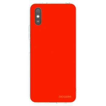 Picasee Xiaomi Redmi 9A Hülle - Transparentes Silikon - Maranello Red