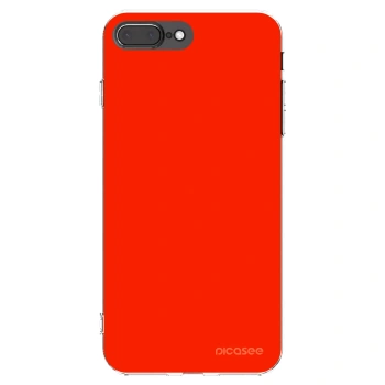 Picasee Apple iPhone 7 Plus Hülle - Transparentes Silikon - Maranello Red
