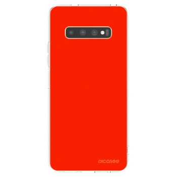 Picasee Samsung Galaxy S10 Plus G975 Hülle - Transparentes Silikon - Maranello Red