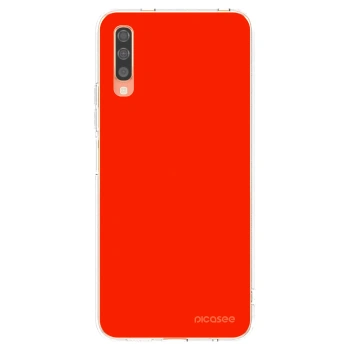 Picasee Samsung Galaxy A70 A705F Hülle - Transparentes Silikon - Maranello Red