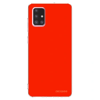 Picasee Samsung Galaxy A71 A715F Hülle - Transparentes Silikon - Maranello Red