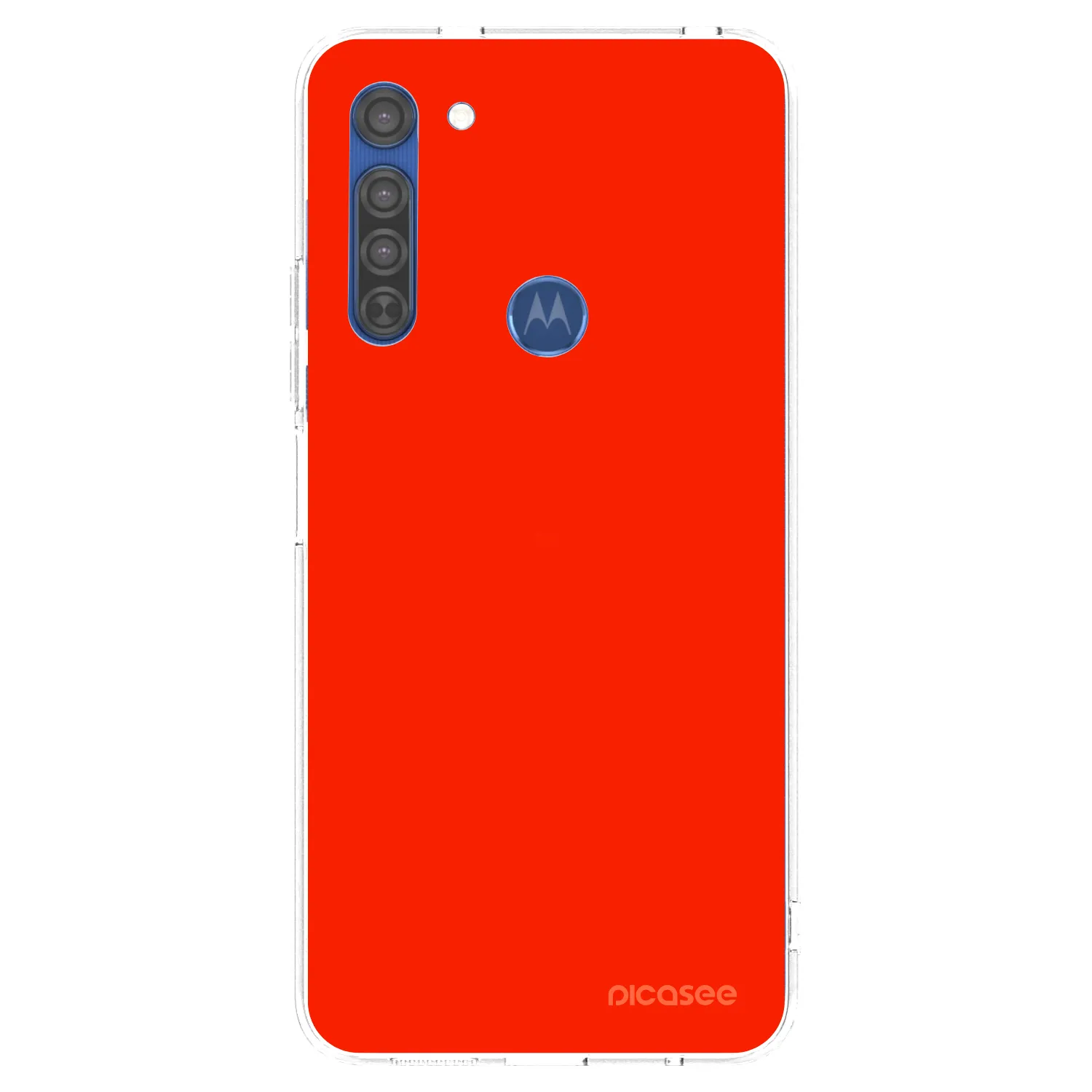 Picasee Motorola Moto G8 Hülle - Transparentes Silikon - Maranello Red