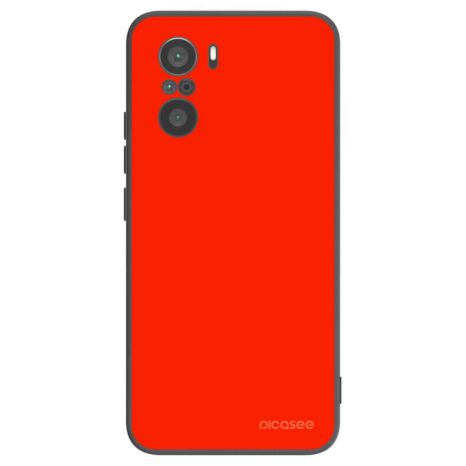 Picasee Xiaomi Poco F3 Hülle - Schwarzes Silikon - Maranello Red
