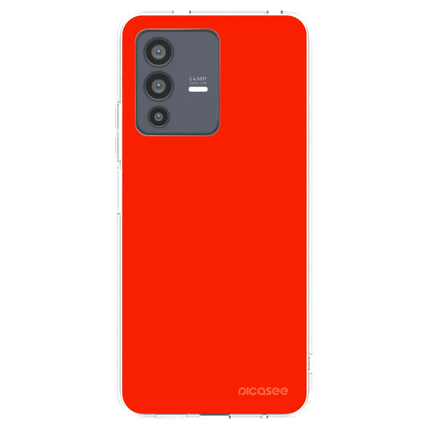 Picasee Vivo V23 5G Hülle - Transparentes Silikon - Maranello Red