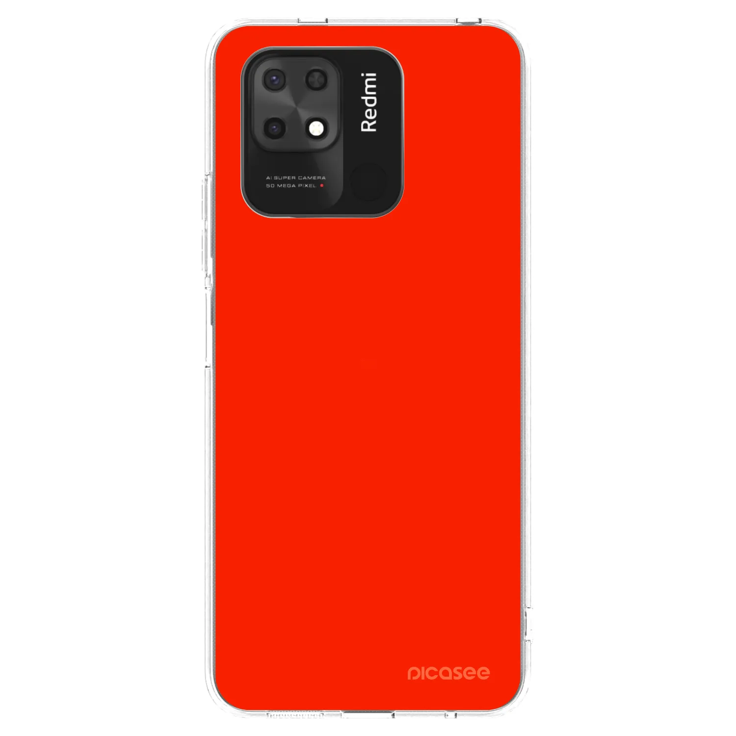 Picasee Xiaomi Redmi 10C Hülle - Transparentes Silikon - Maranello Red