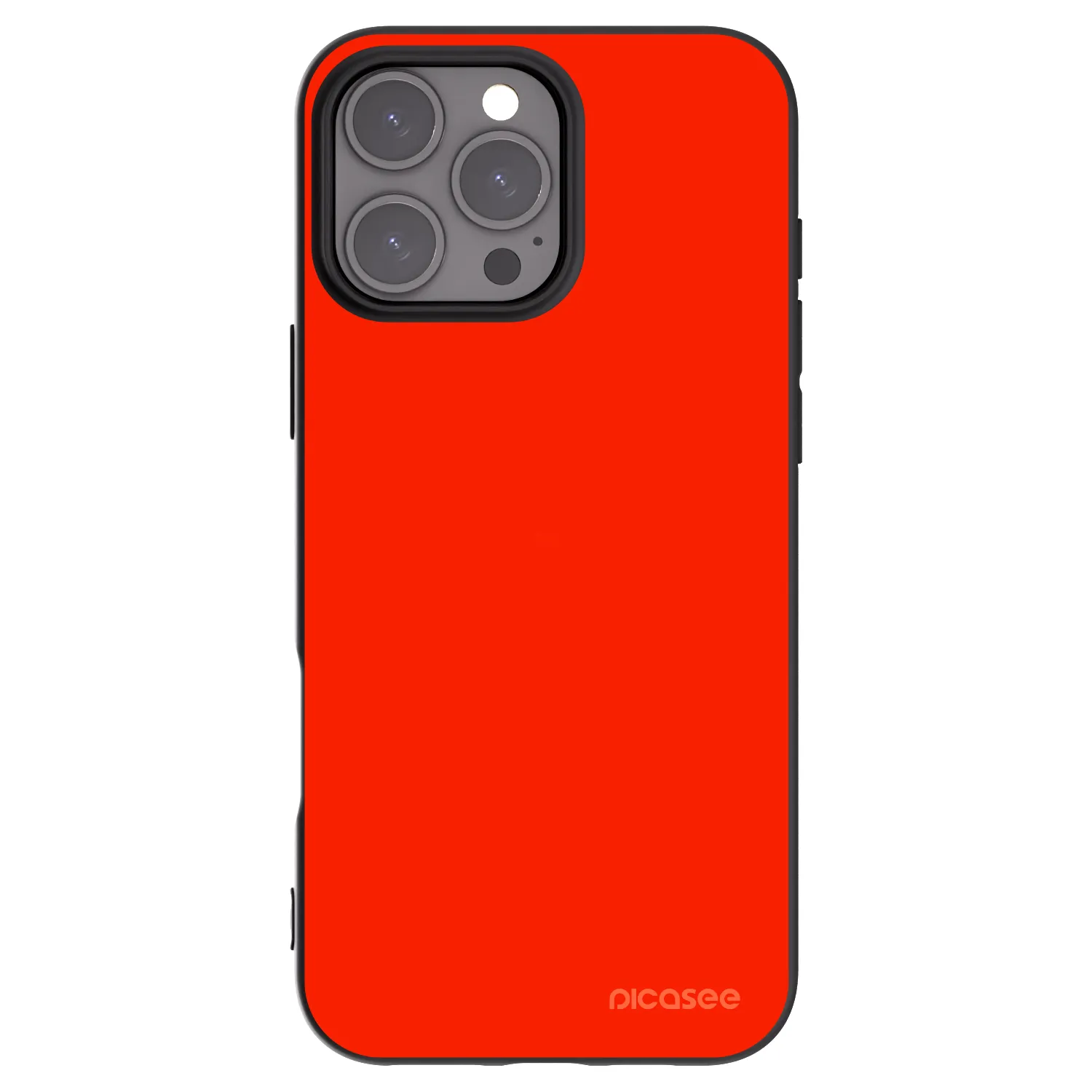 Picasee Apple iPhone 16 Pro Max Hülle - Schwarzes Silikon - Maranello Red