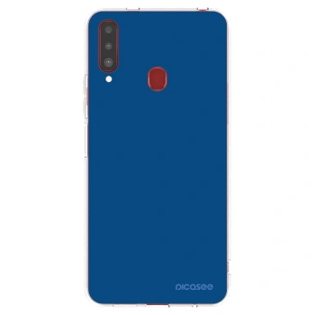 Picasee Samsung Galaxy A20s Hülle - Transparentes Silikon - Navy Blue