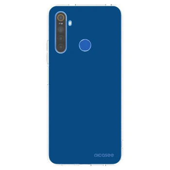 Picasee Realme 5 Hülle - Transparentes Silikon - Navy Blue