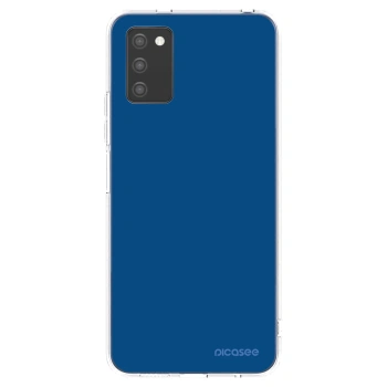 Picasee Samsung Galaxy A02s A025G Hülle - Transparentes Silikon - Navy Blue