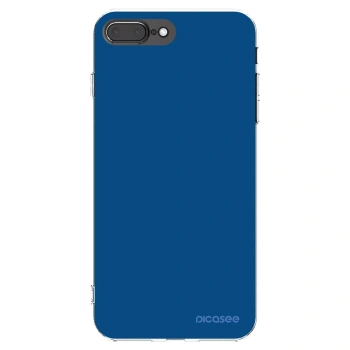 Picasee Apple iPhone 8 Plus Hülle - Transparentes Silikon - Navy Blue