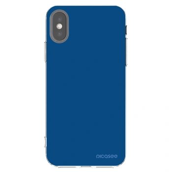 Picasee Apple iPhone X/XS Hülle - Transparentes Silikon - Navy Blue