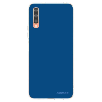 Picasee Samsung Galaxy A70 A705F Hülle - Transparentes Silikon - Navy Blue