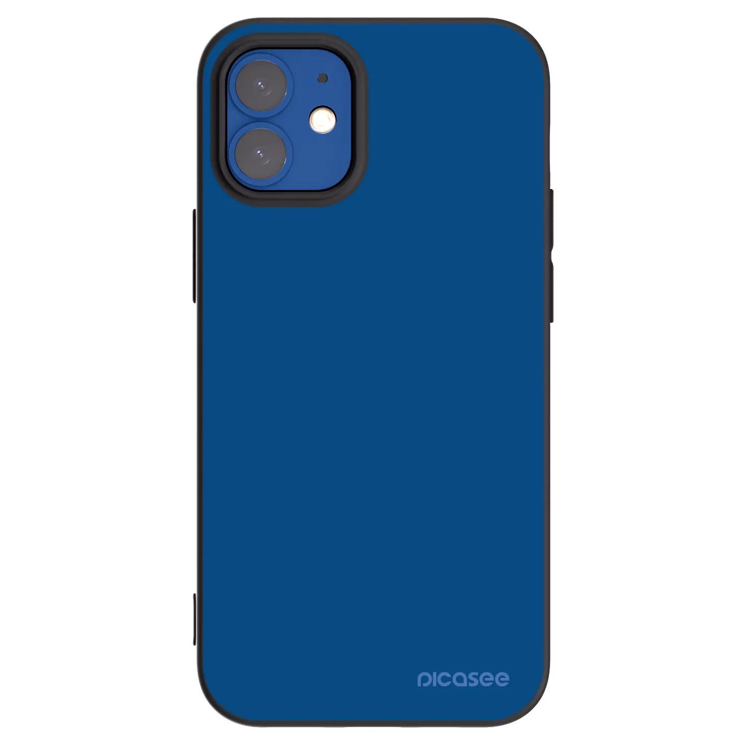 Picasee Apple iPhone 12 mini Hülle - Schwarzes Silikon - Navy Blue