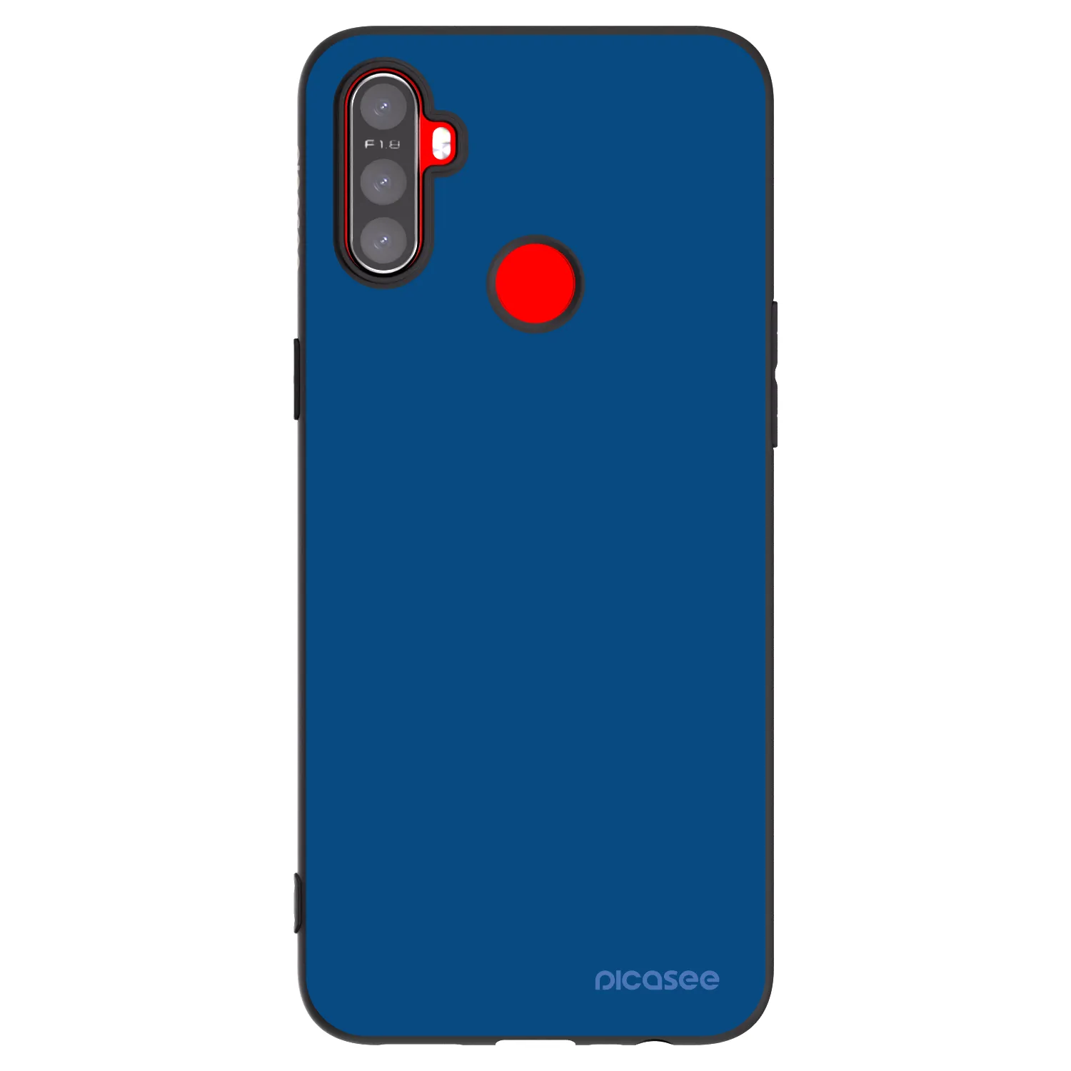 Picasee Realme 5 Hülle - Schwarzes Silikon - Navy Blue