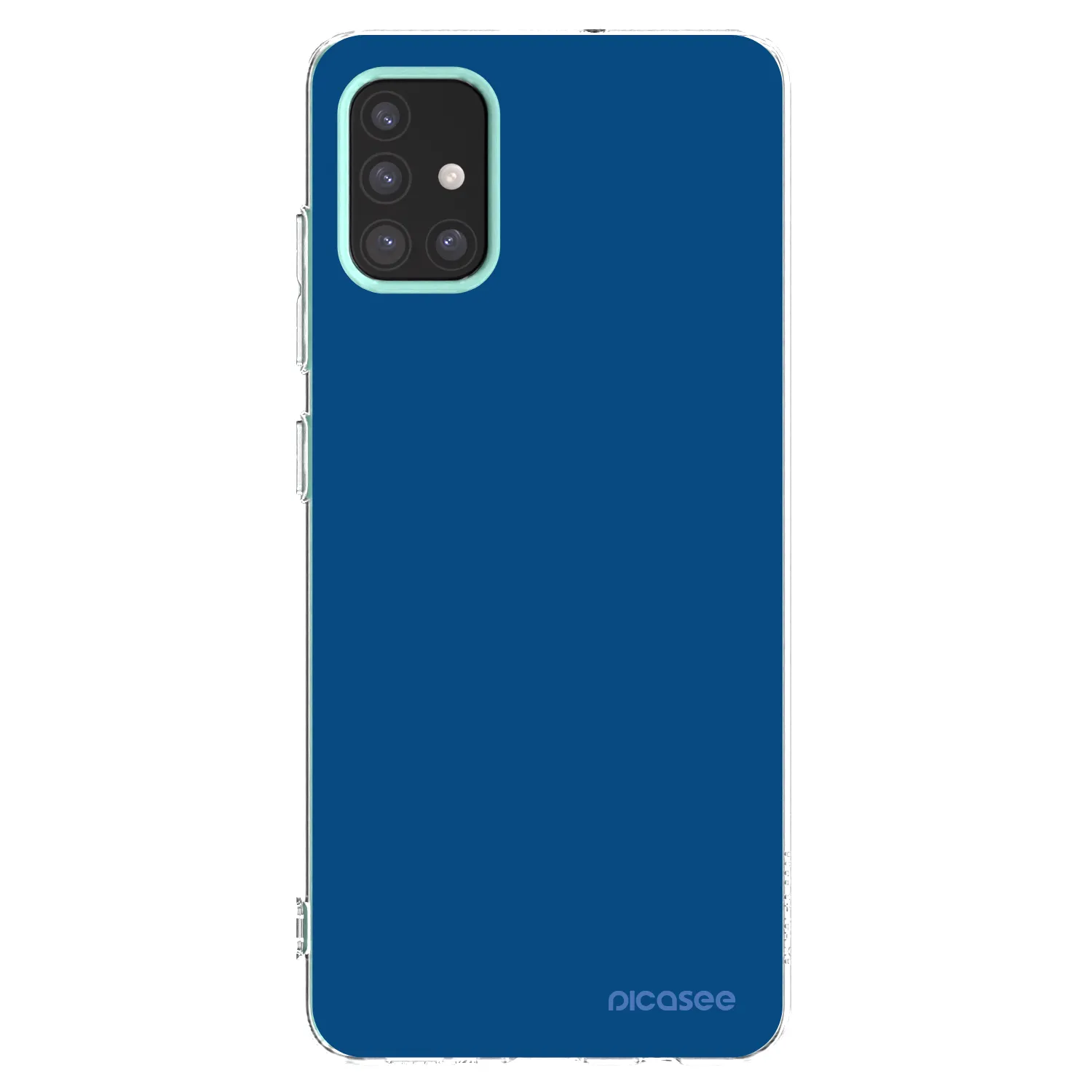 Picasee Samsung Galaxy M31s Hülle - Transparentes Silikon - Navy Blue