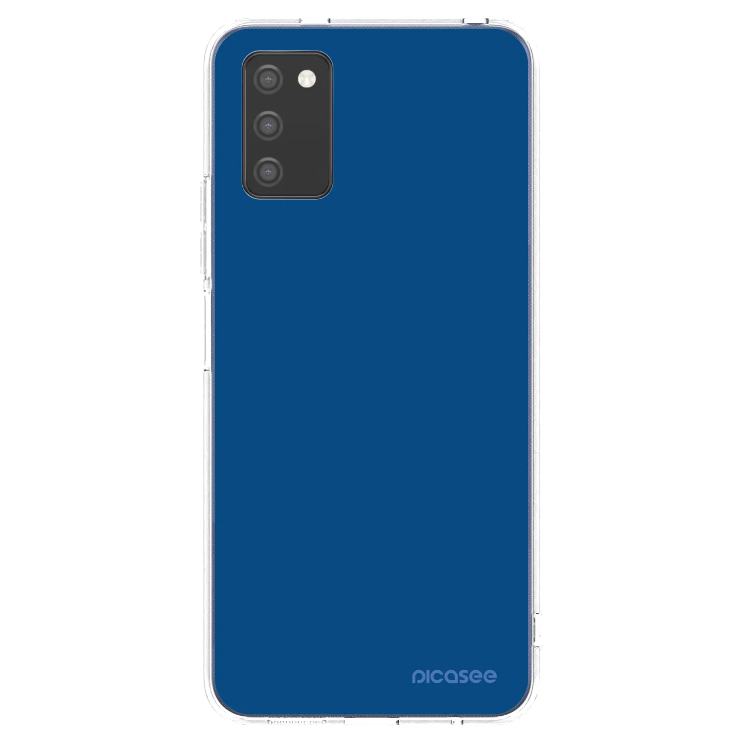 Picasee Samsung Galaxy A02s A025G Hülle - Transparentes Silikon - Navy Blue