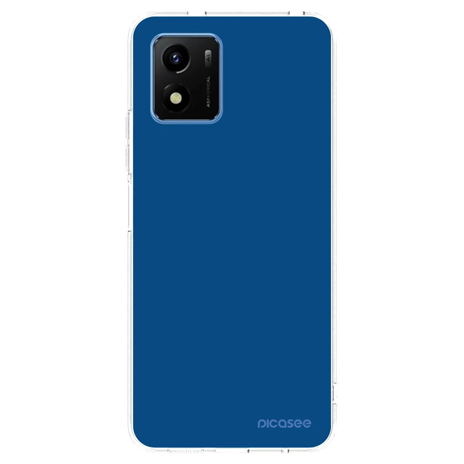 Picasee Vivo Y01 Hülle - Transparentes Silikon - Navy Blue