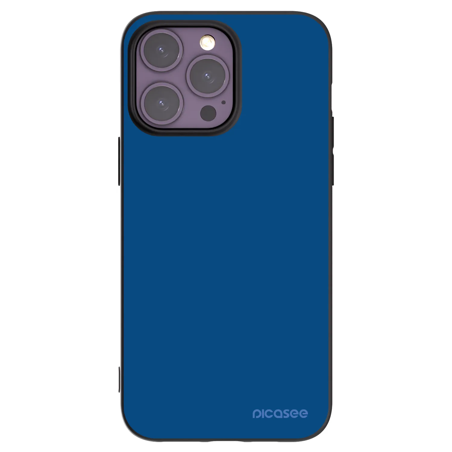 Picasee Apple iPhone 14 Pro Max Hülle - Schwarzes Silikon - Navy Blue