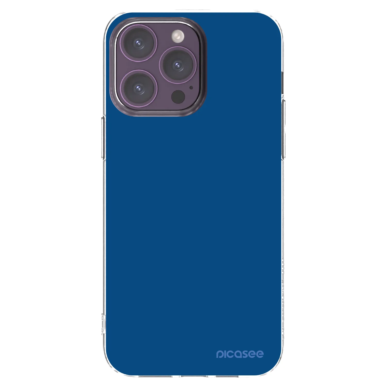 Picasee Apple iPhone 14 Pro Max Hülle - Transparentes Silikon - Navy Blue