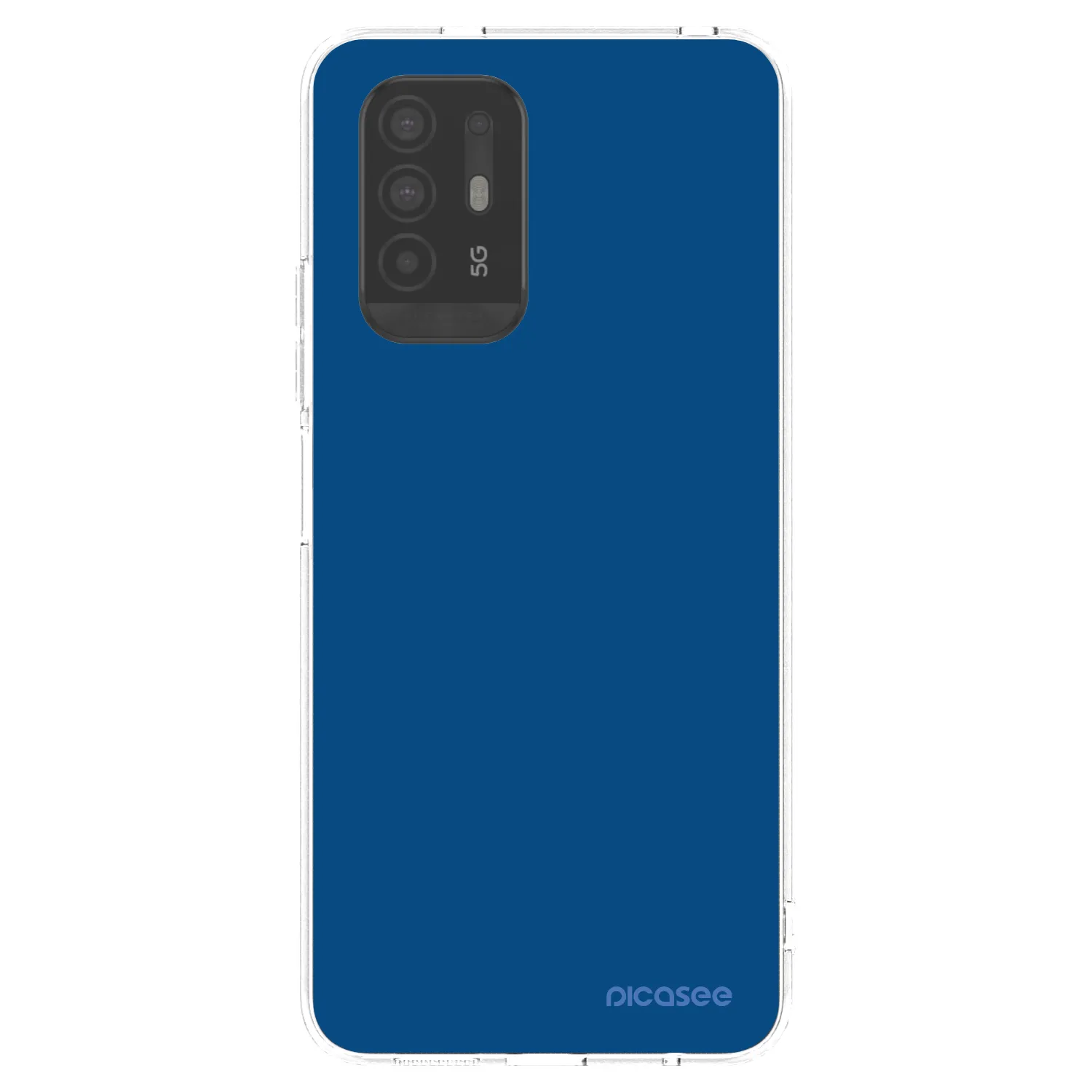 Picasee OPPO A94 5G Hülle - Transparentes Silikon - Navy Blue