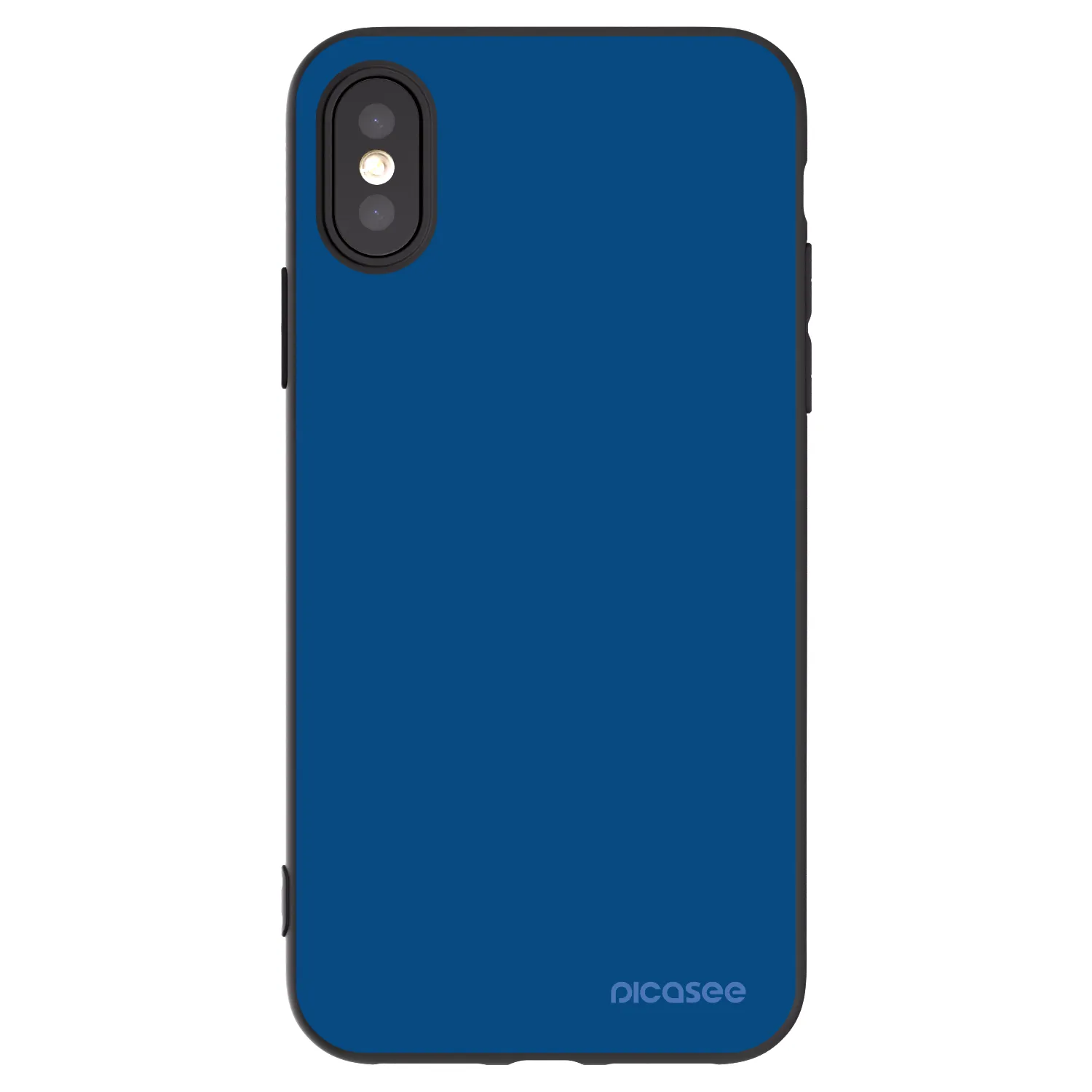 Picasee Apple iPhone X/XS Hülle - Schwarzes Silikon - Navy Blue