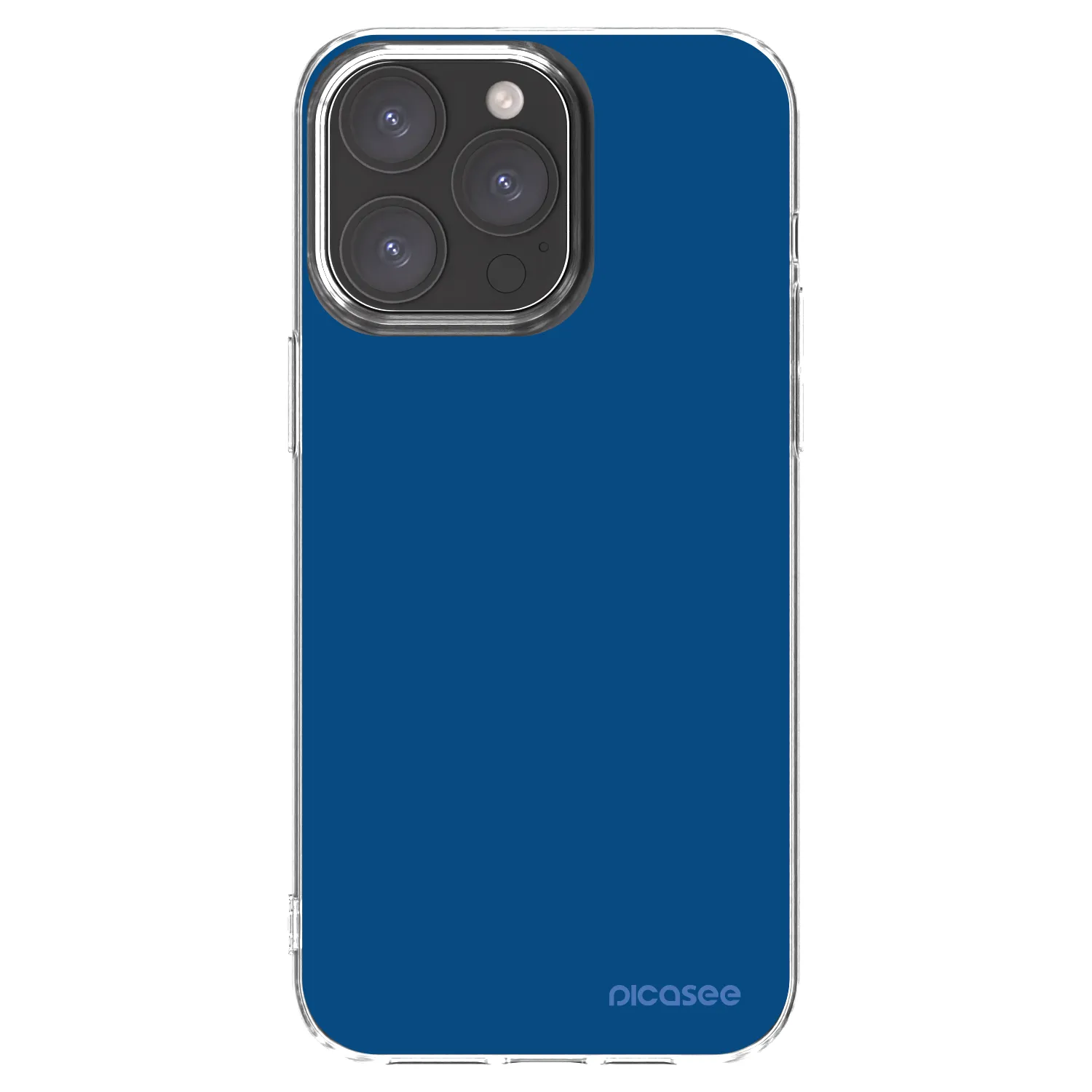 Picasee Apple iPhone 15 Pro Max Hülle - Transparentes Silikon - Navy Blue