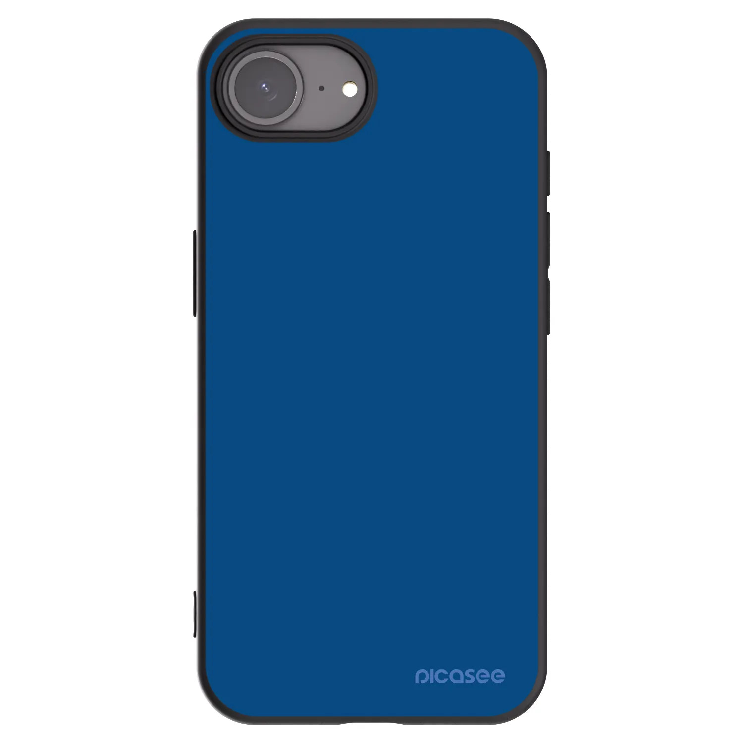 Picasee Apple iPhone 16e Hülle - Schwarzes Silikon - Navy Blue