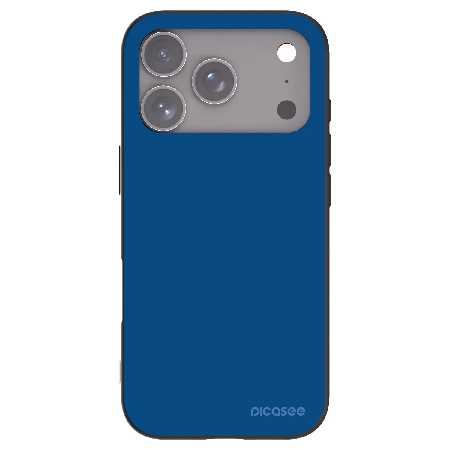 Picasee Apple iPhone 17 Pro Hülle - Schwarzes Silikon - Navy Blue