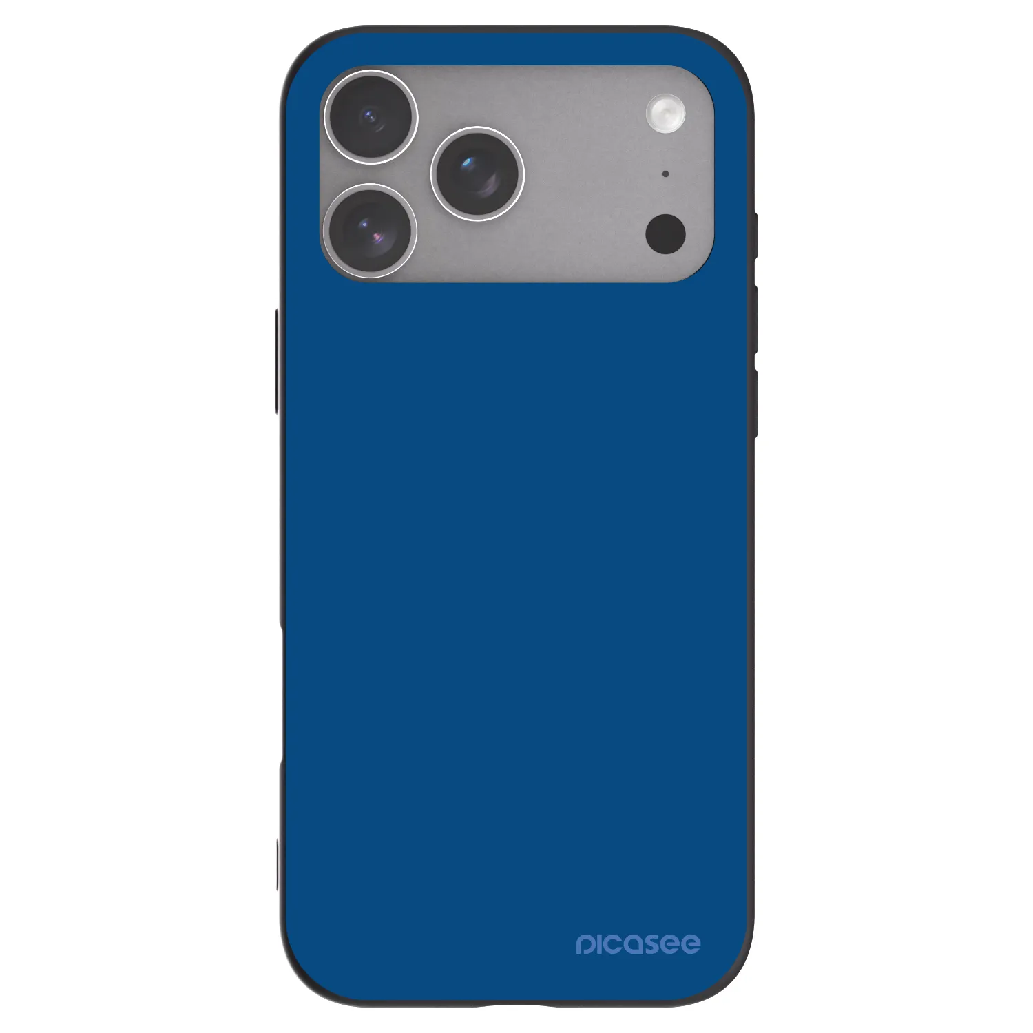 Picasee Apple iPhone 18 Pro Max Hülle - Schwarzes Silikon - Navy Blue