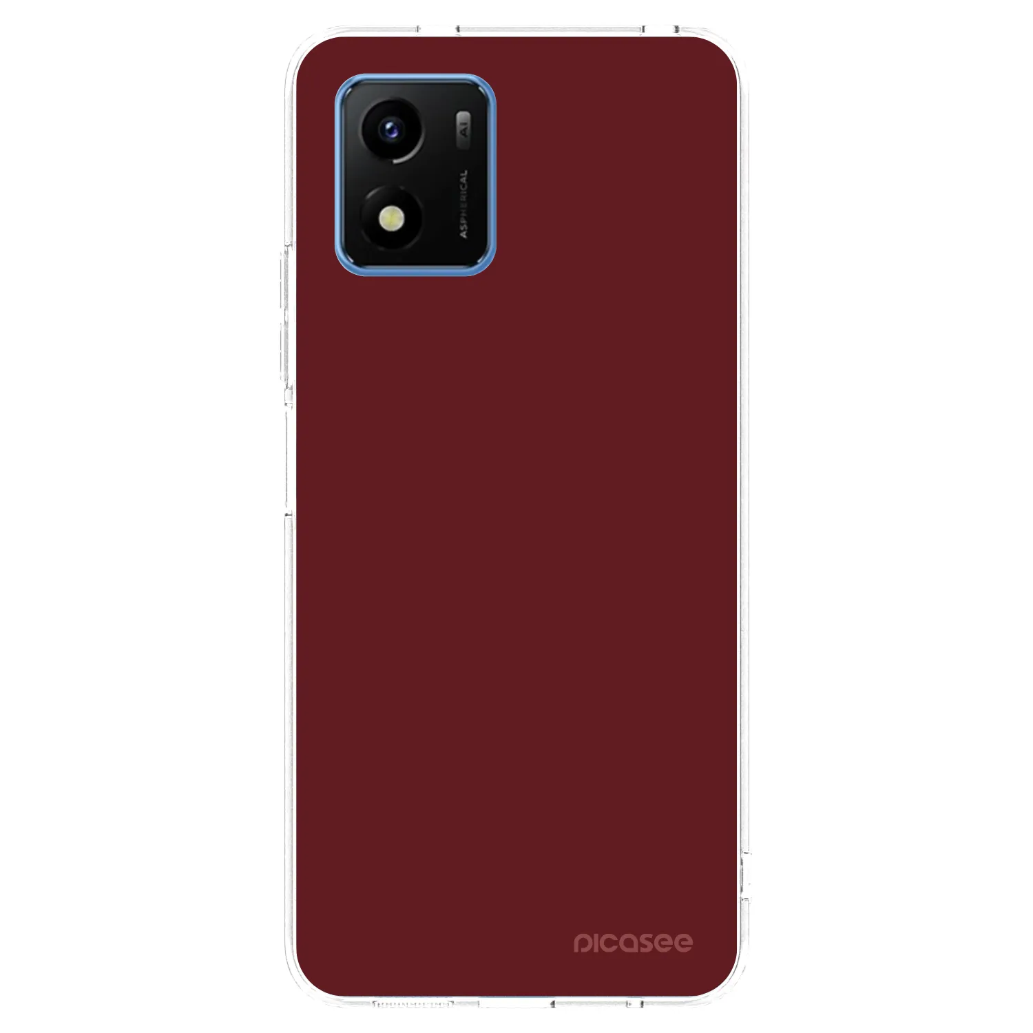 Picasee Vivo Y01 Hülle - Transparentes Silikon - Red Bliss
