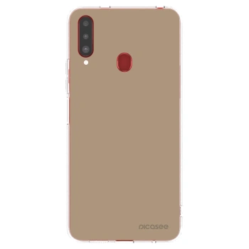 Picasee Samsung Galaxy A20s Hülle - Transparentes Silikon - Soft Sand