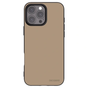 Picasee Apple iPhone 16 Pro Max Hülle - Schwarzes Silikon - Soft Sand