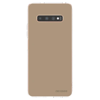 Picasee Samsung Galaxy S10 Plus G975 Hülle - Transparentes Silikon - Soft Sand