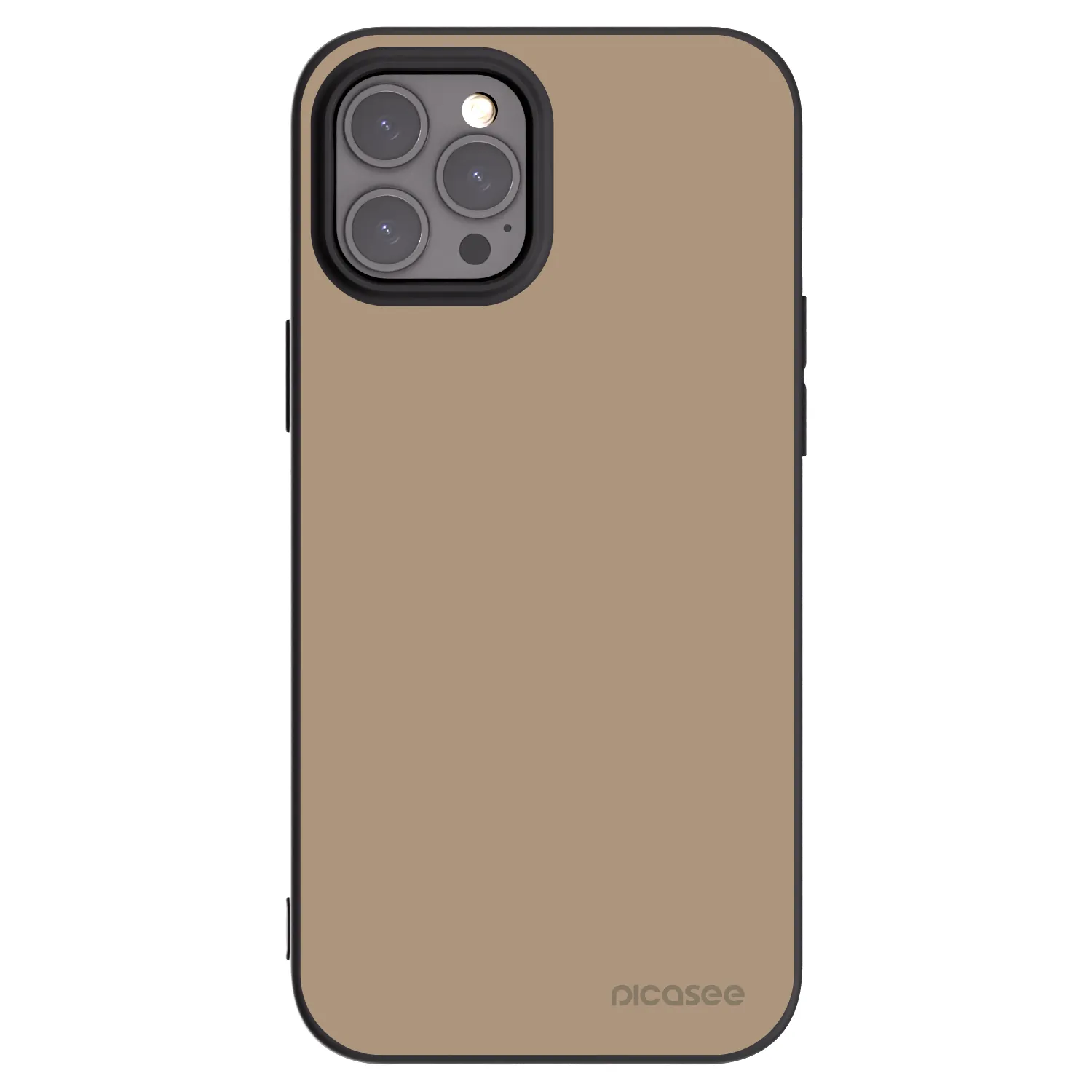 Picasee Apple iPhone 12 Pro Max Hülle - Schwarzes Silikon - Soft Sand