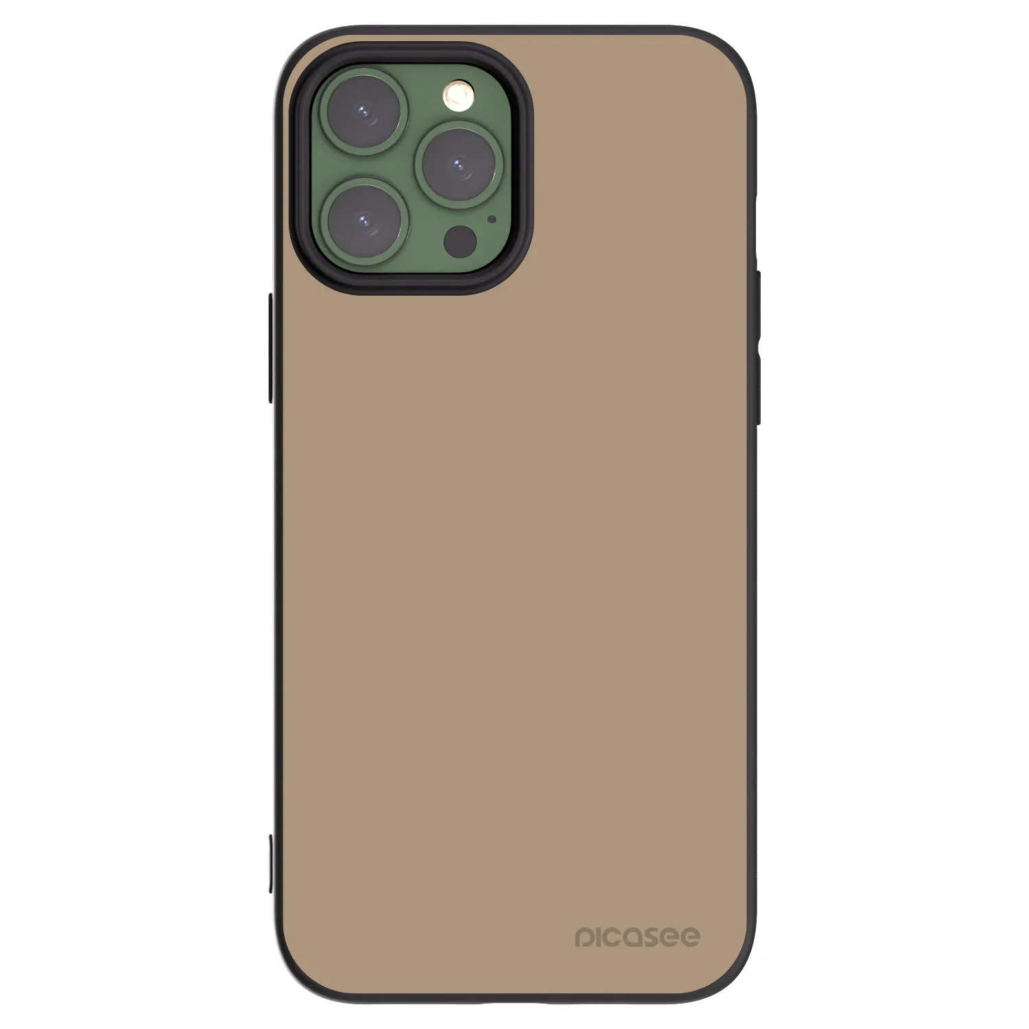 Picasee Apple iPhone 13 Pro Max Hülle - Schwarzes Silikon - Soft Sand