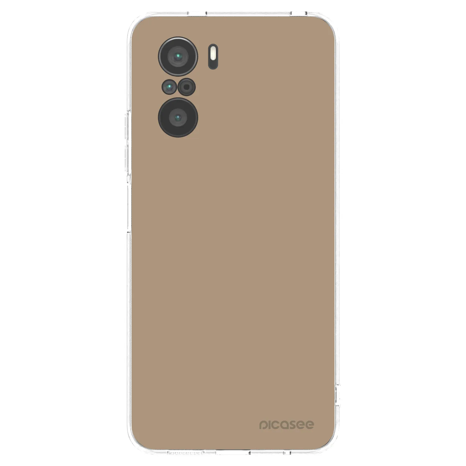 Picasee Xiaomi Poco F3 Hülle - Transparentes Silikon - Soft Sand
