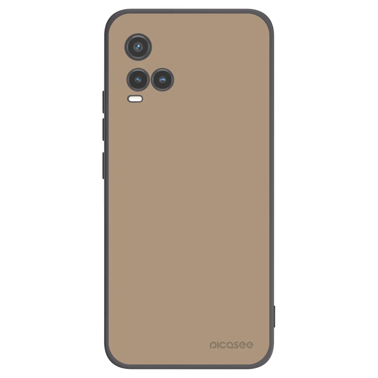 Picasee Vivo Y33s Hülle - Schwarzes Silikon - Soft Sand
