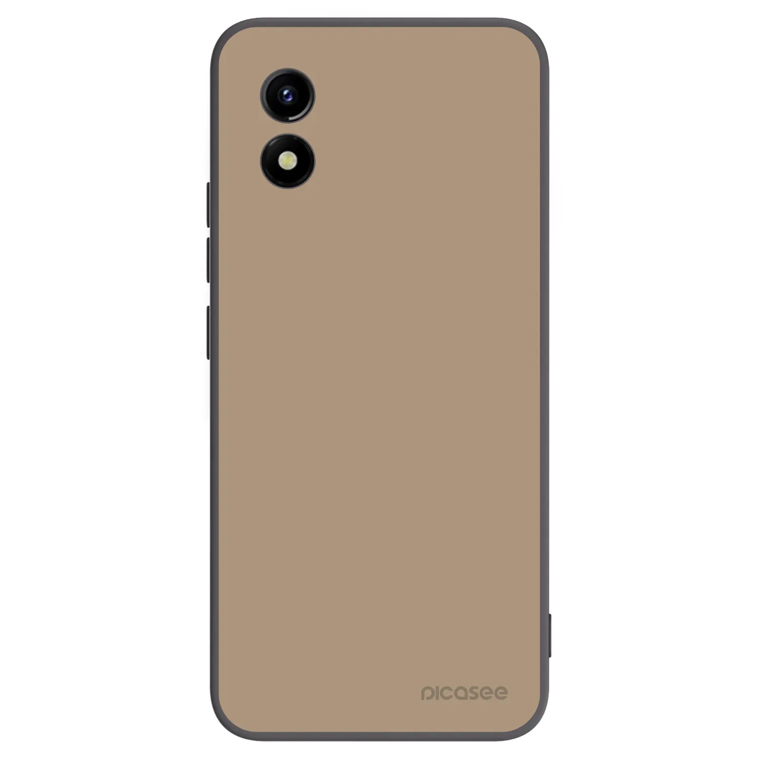 Picasee Vivo Y01 Hülle - Schwarzes Silikon - Soft Sand